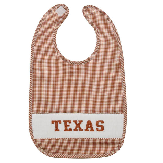 Vive La Fete Texas Smocked Gingham Bib