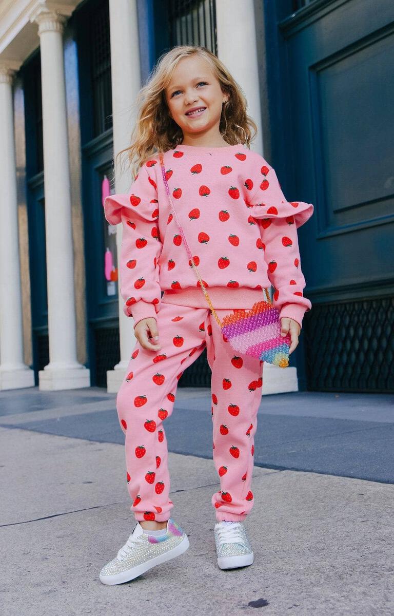 Strawberry Ruffle Joggers Set