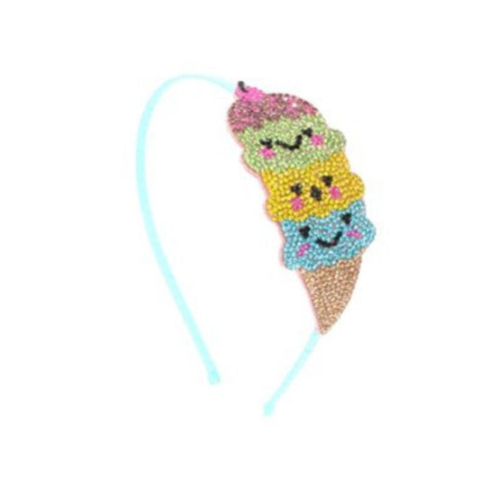Bari Lynn Ice Cream Cone Crystallized Headband