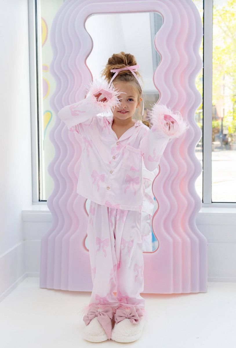 Pretty In Bows Silky Pant Set