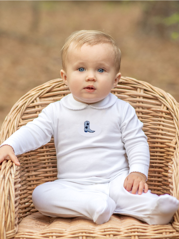 Milly Marie Baby Boy Cowboy Boot Footie