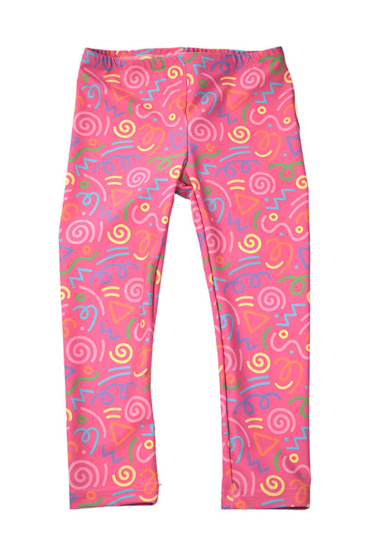 Funtasia Too Hot Pink Squiggles Leggings