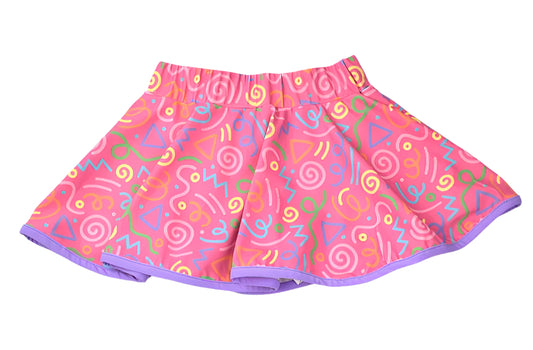 Funtasia Too Hot Pink Squiggles Skort
