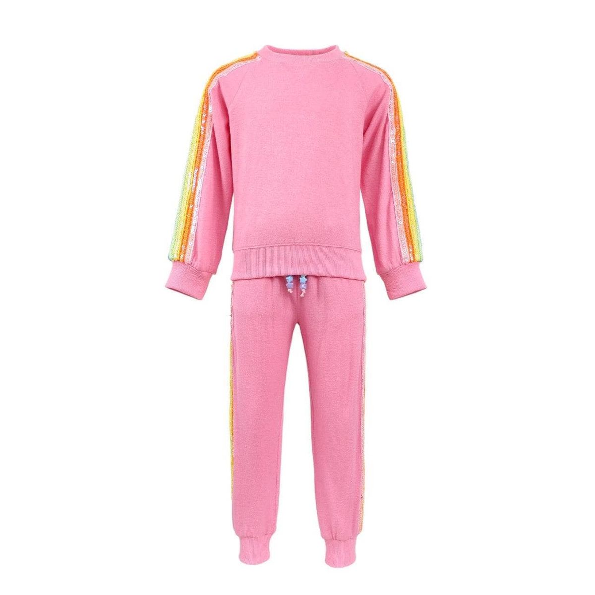 Lola and the Boys Pink Rainbow Sequin Set