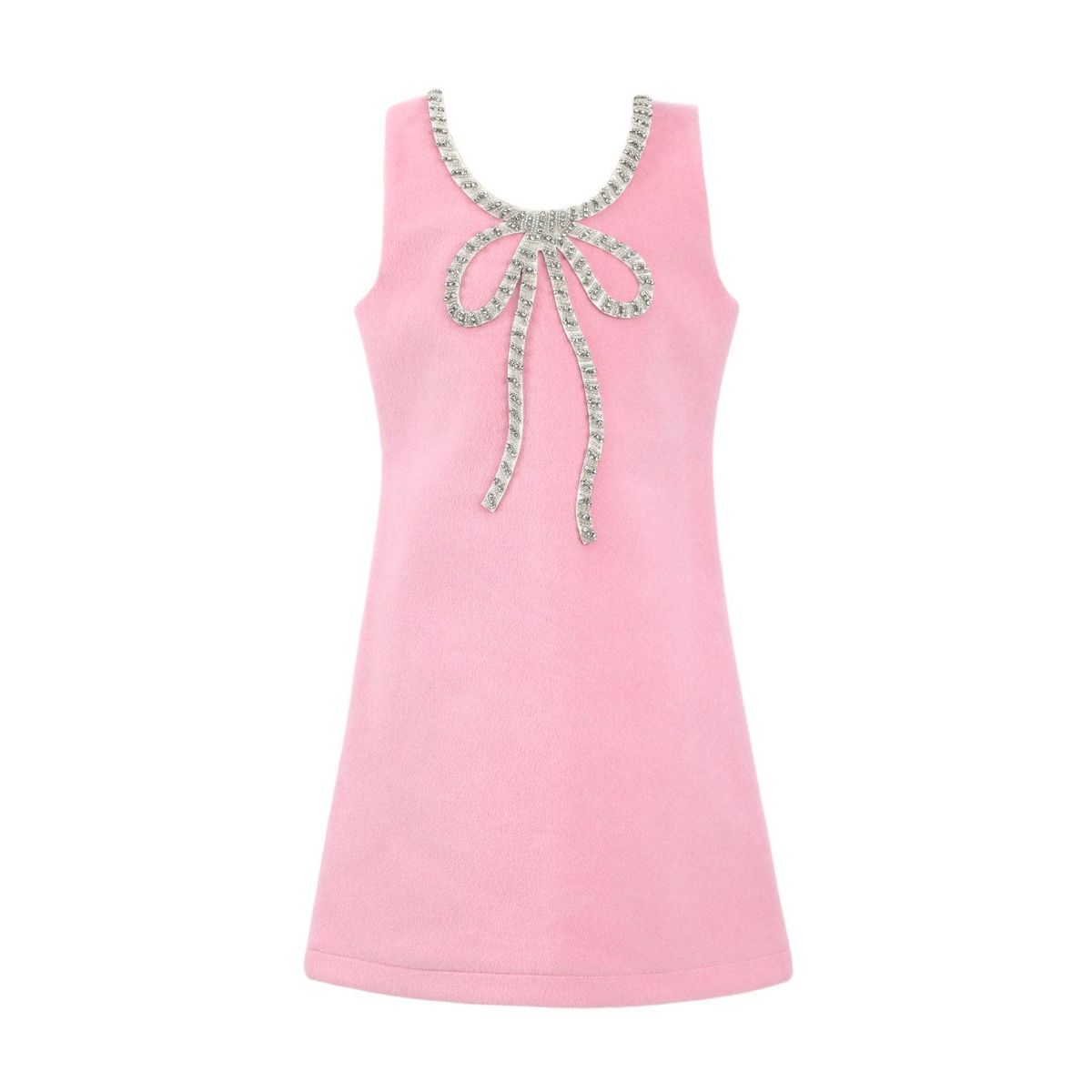 Lola and the Boys Pink Velvet Bow Princess Dress