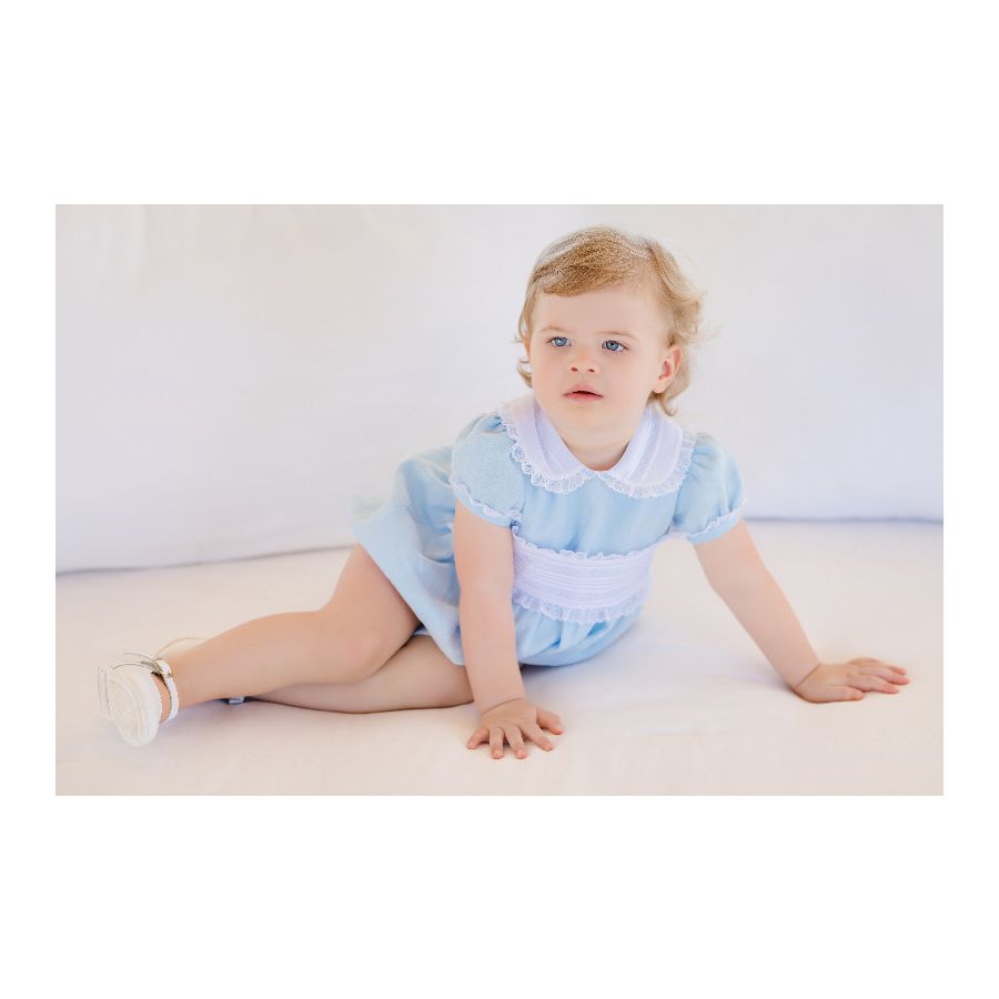 Linen Blue Classic Romper