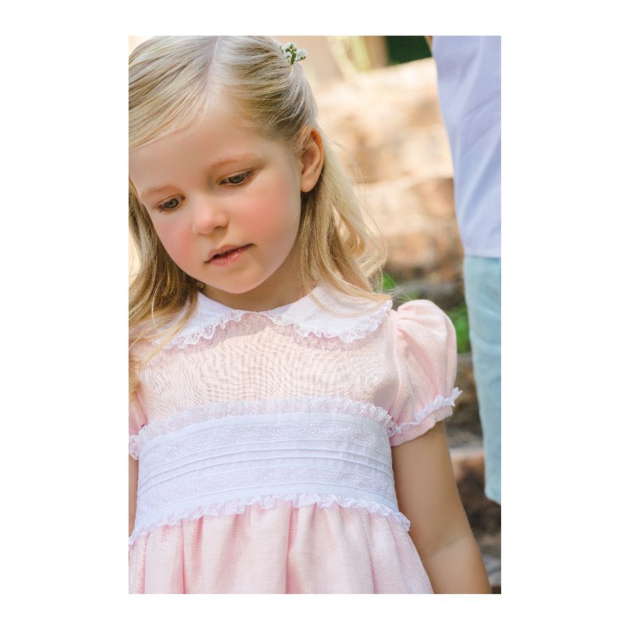 Linen Pink Classic Dress