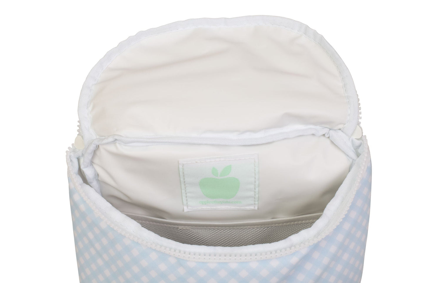 Apple Of My Isla The Bottle Bag- Blue Gingham