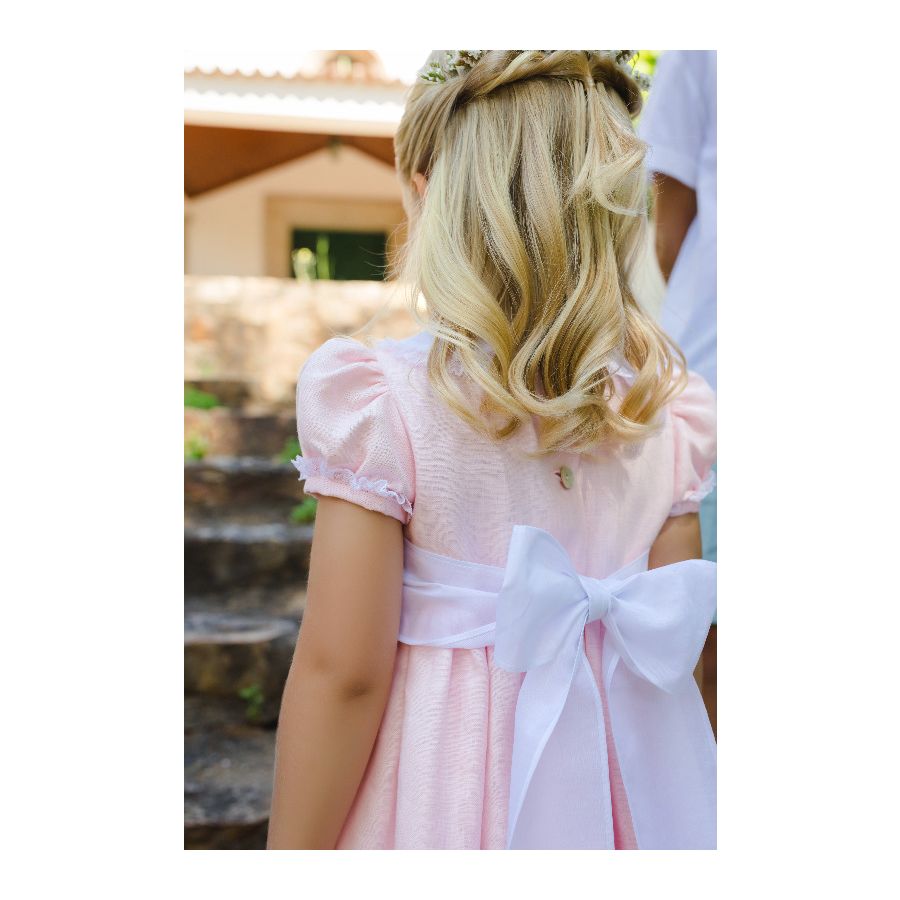Linen Pink Classic Dress