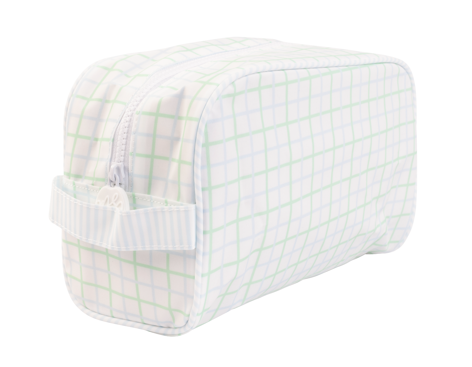 Apple Of My Isla The Dopp Kit- Blue and Green Windowpane