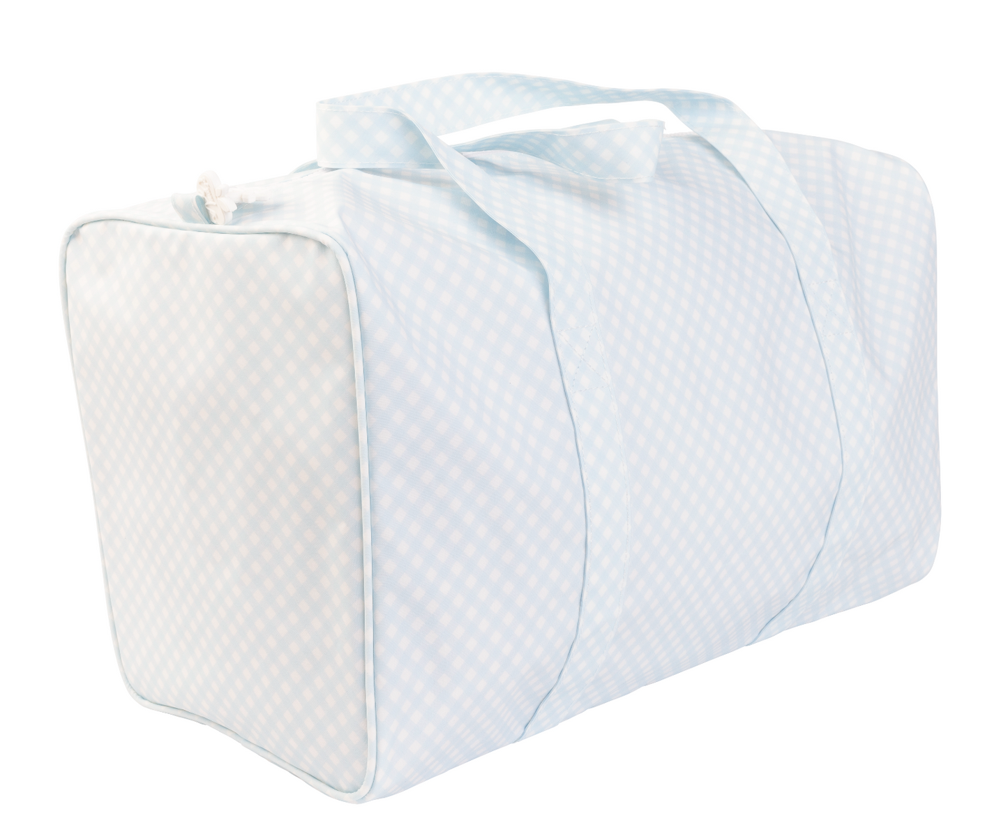 Apple Of My Isla Blue Gingham Duffle Bag