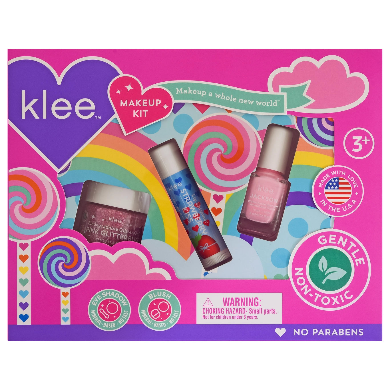 Klee Naturals Spinning Pink- Pinwheel Love Makeup Kit