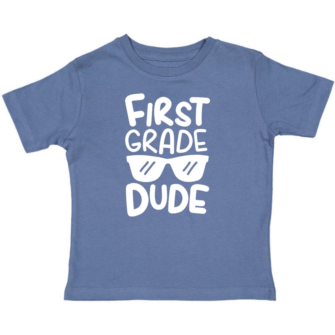 Sweet Wink First Grade Dude Short Sleeve T-Shirt - Indigo