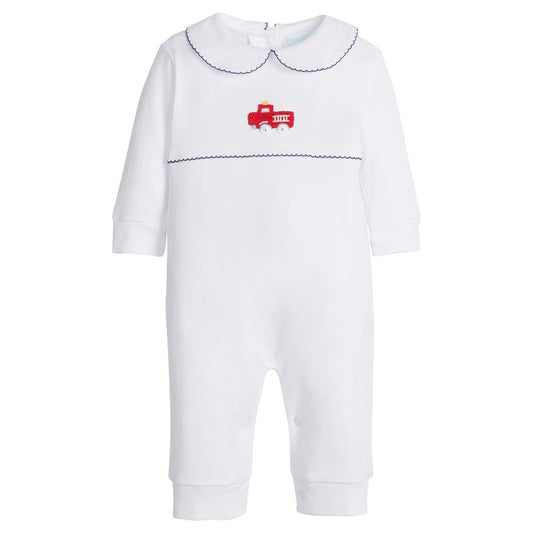 Crochet Playsuit- Fire Truck