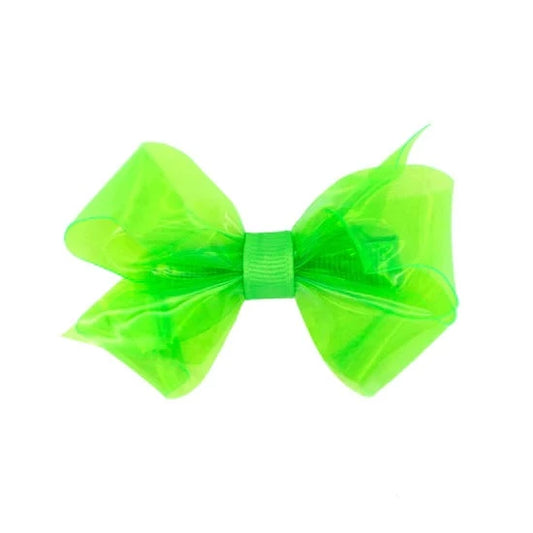 Wee Ones Mini Splish Splash Vinyl Swim Bow - Neon Green