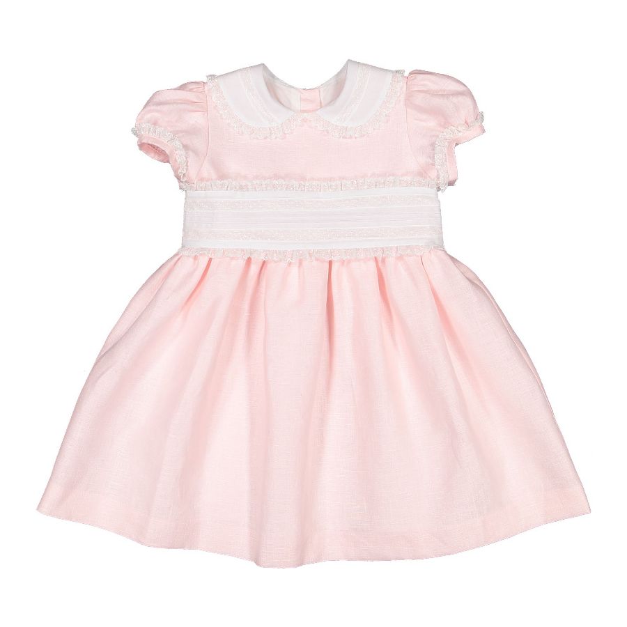 Linen Pink Classic Dress
