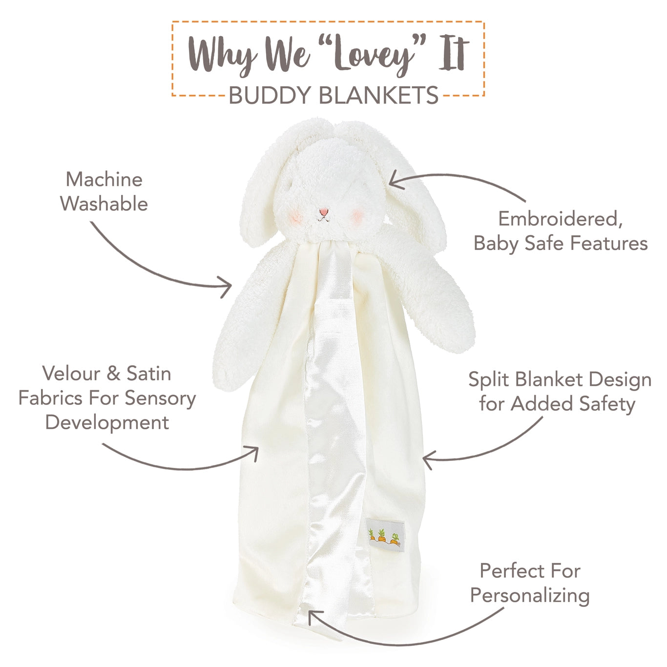 Bunnies By The Bay Bun Bun Bunny Buddy Blanket