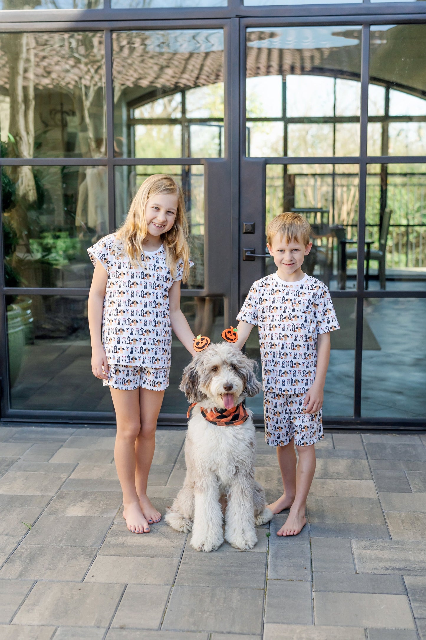 Charles Boys' Short Set - Halloween Pups