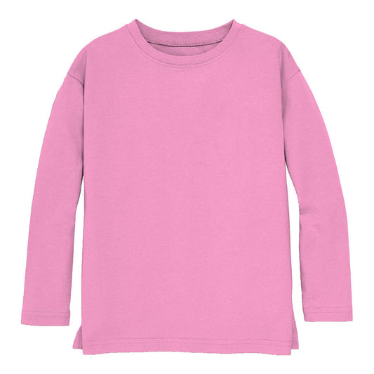 Azarhia Long Sleeve Tee- Pink French Terry