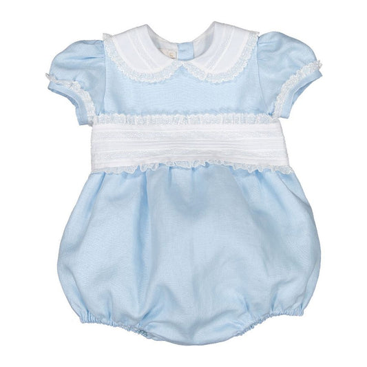 Linen Blue Classic Romper