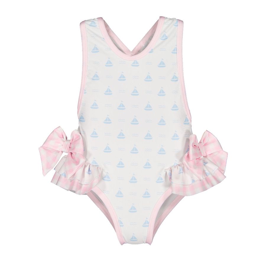 Sal and Pimenta Blue Sailboats Swimsuit