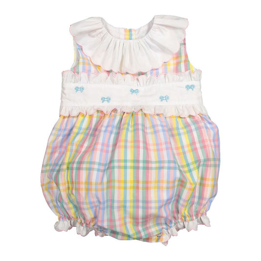 Rainbow Gingham Romper