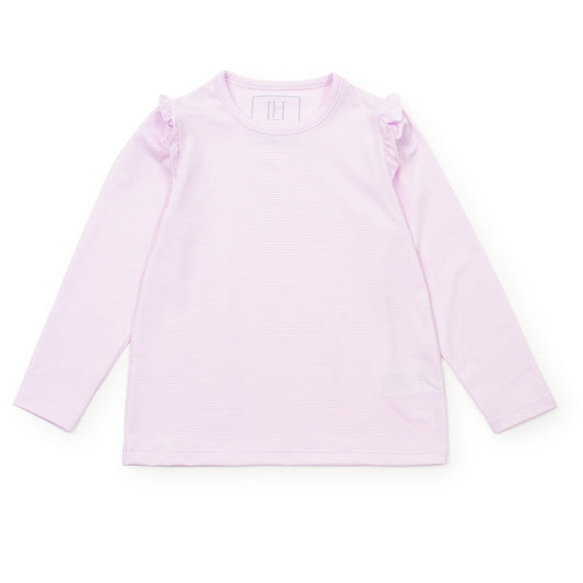 Mia Girls' Longsleeve Performance Top- Pink Stripes