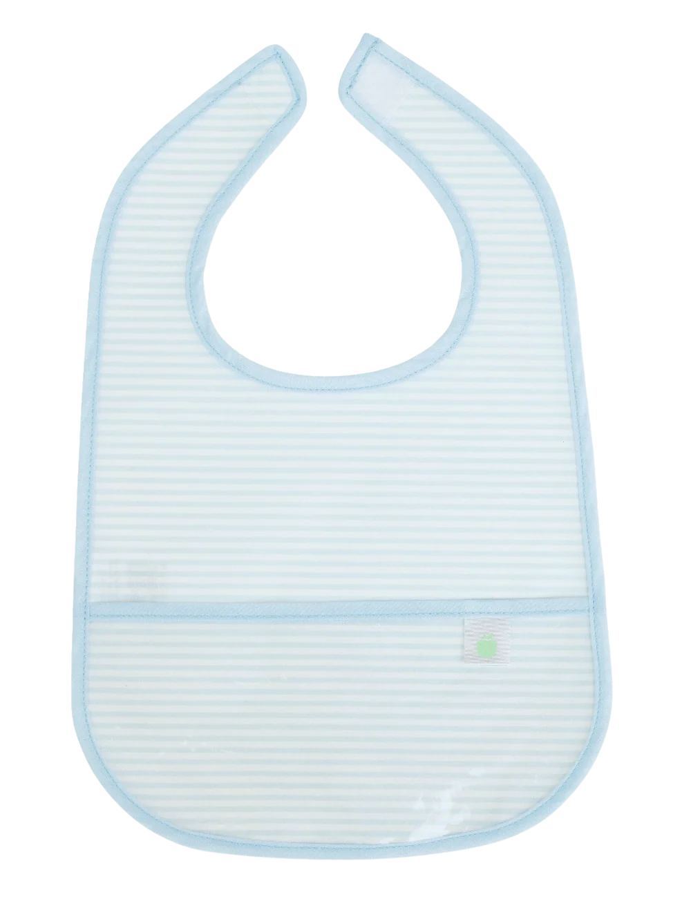 The Wipe It Bib- Light Blue Stripe