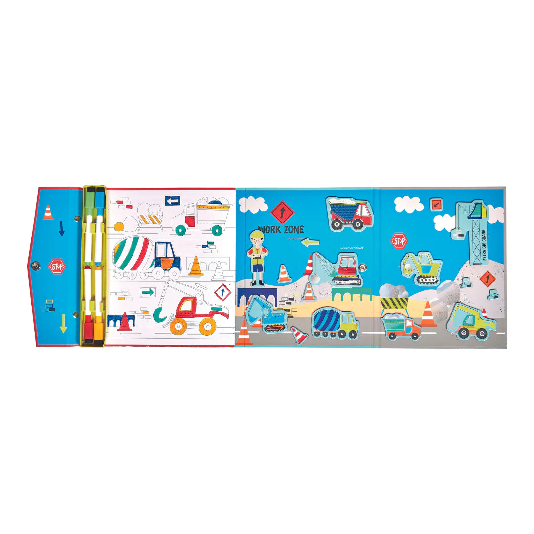 Floss & Rock Construction Magnetic Multi Play Scene