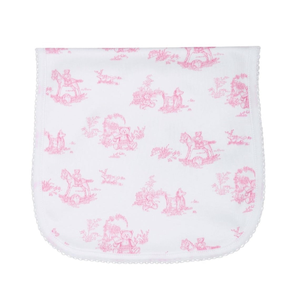 Nellapima Pink Toile Burp Cloth