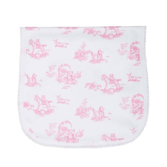 Nellapima Pink Toile Burp Cloth