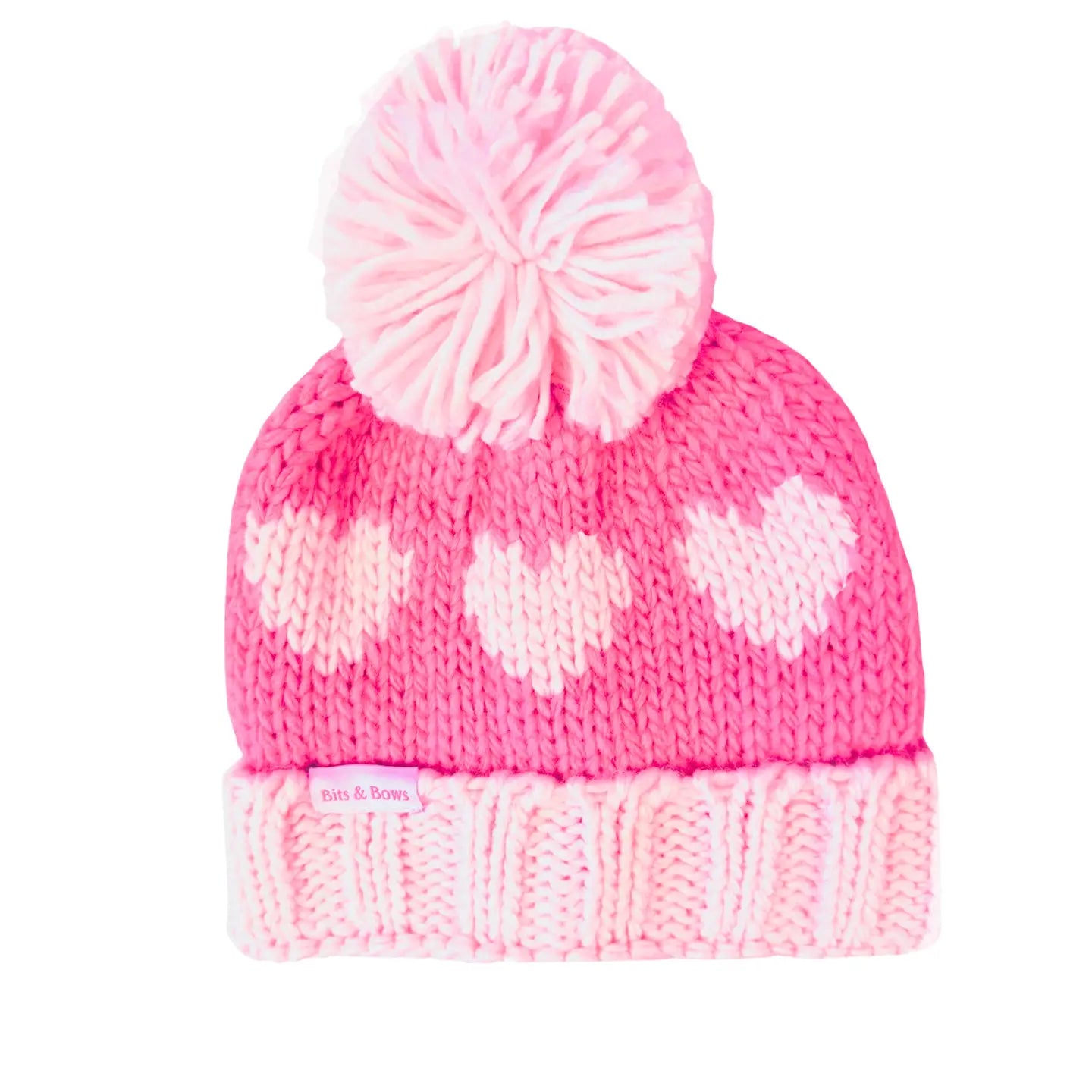 Bits and Bows Hearts Bobble Hat