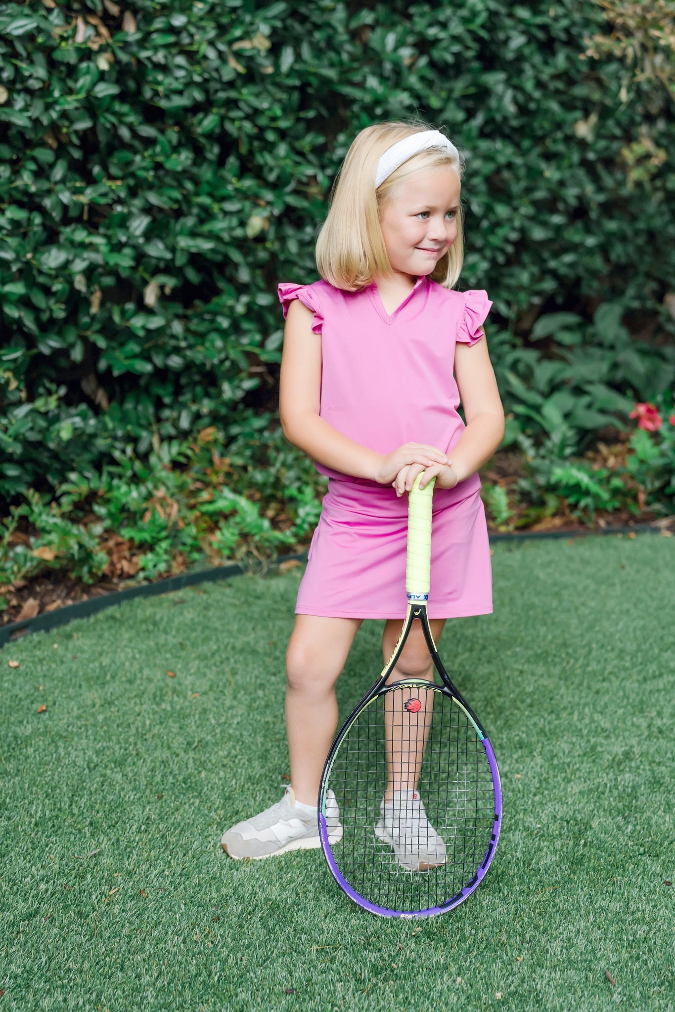 Margot Girls' Performance Skirt- Hot Pink