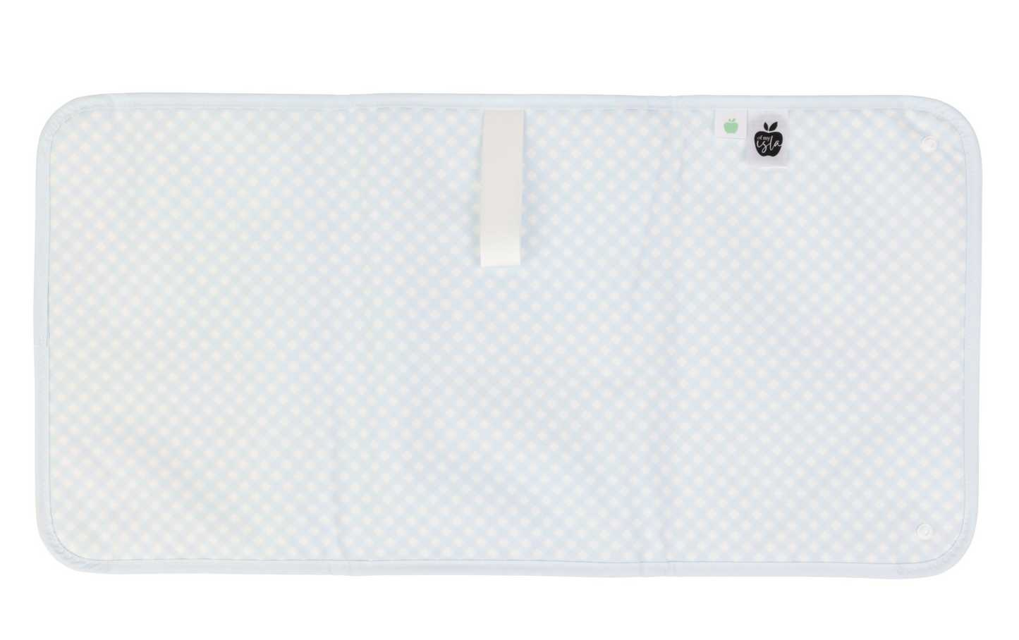 Apple of My Isla The Changing Pad- Blue Gingham