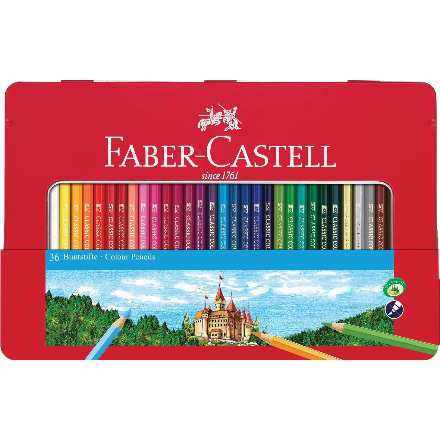 Faber castell Set Of 36 Triangular Pencils Multicolor