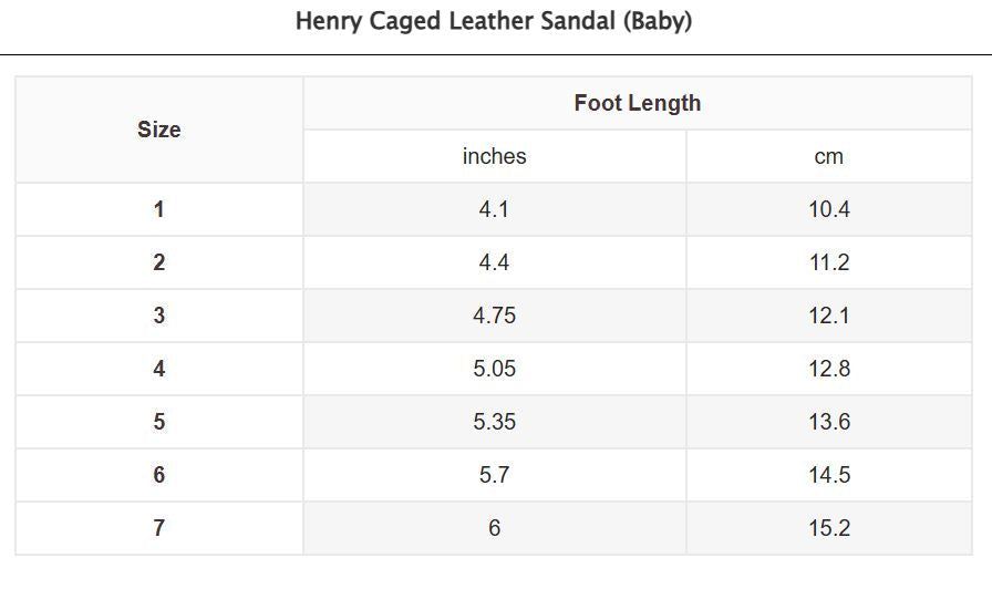 Baby Henry Caged Leather Sandal