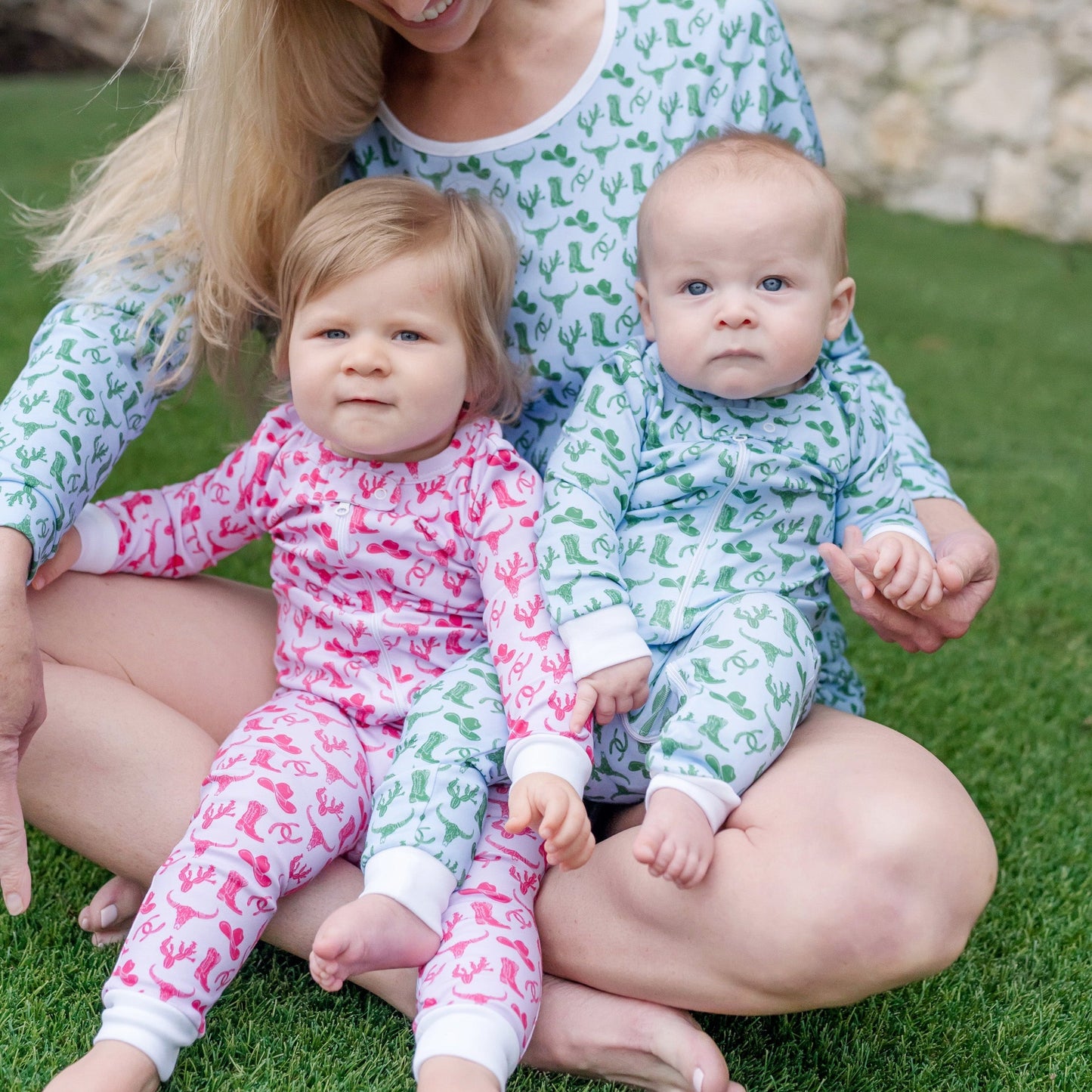 Parker Girls' Zipper Pajama - Wild West Pink