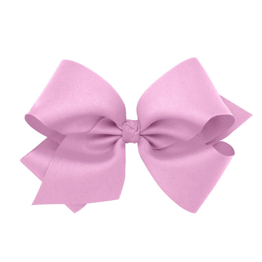 King Grosgrain Hair Bow with Center Knot - Tulip
