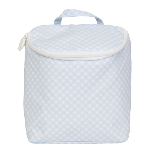 Apple Of My Isla The Bottle Bag- Blue Gingham