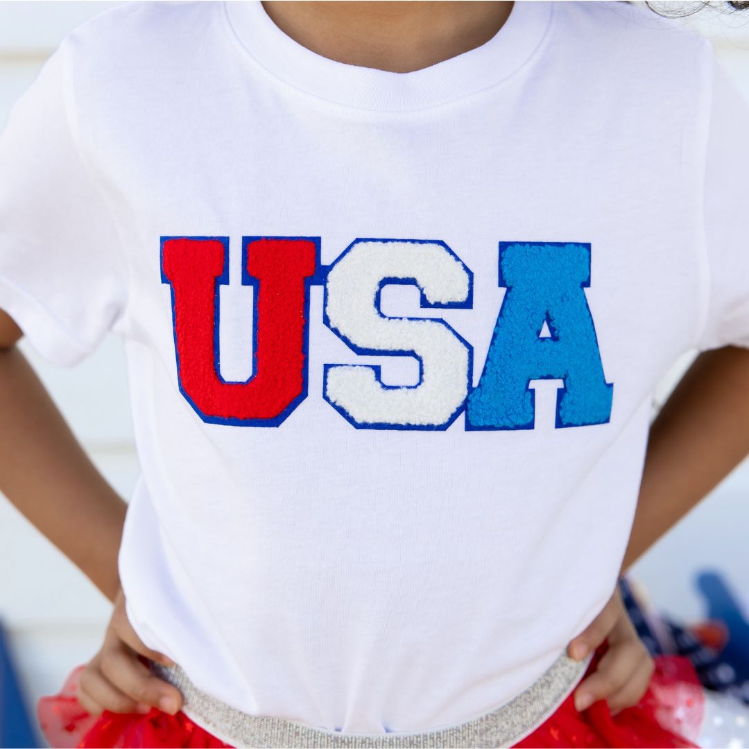 Sweet Wink USA Patch T-Shirt- White