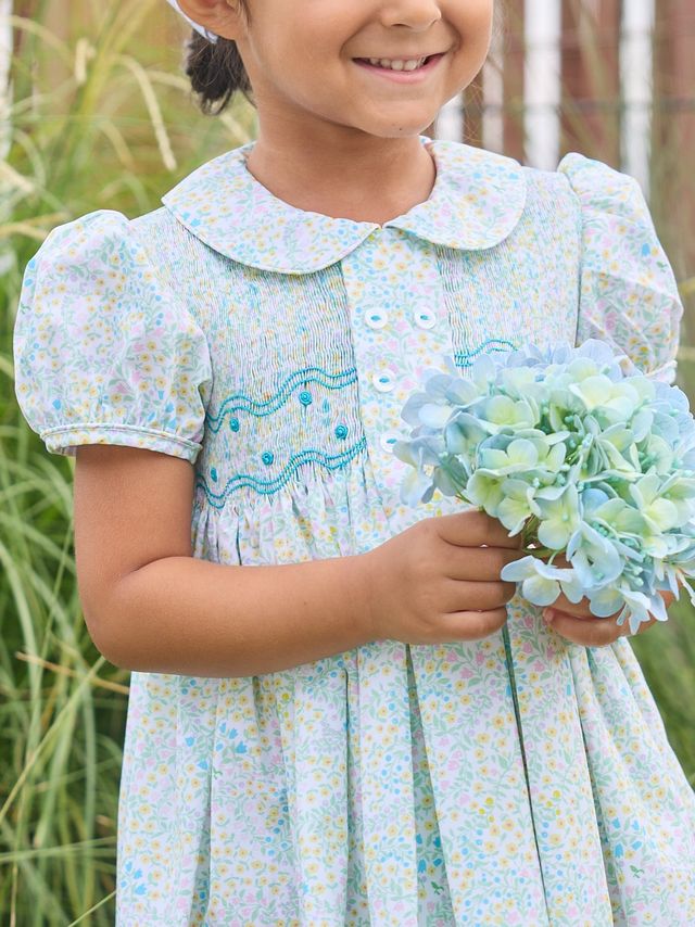 Little English Children's Clothing Smocked Bridget Dress- Briarcliff Floral
