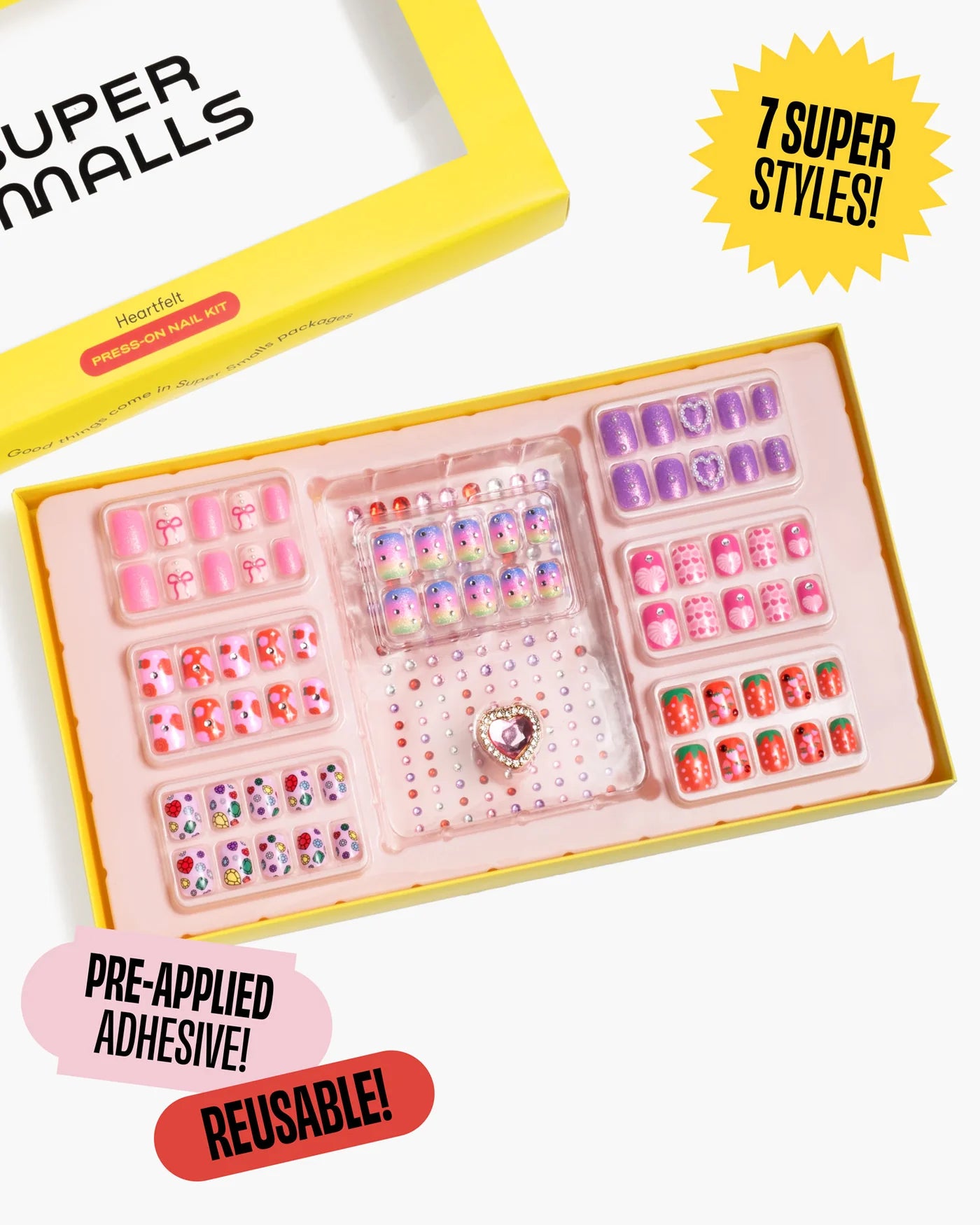 Super Smalls Heartfelt Press On Nail Kit