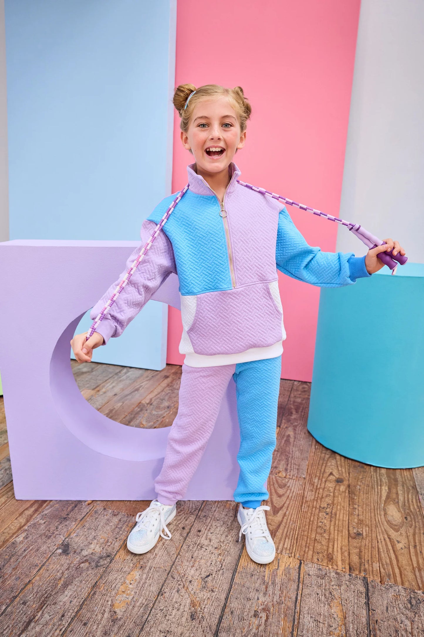 Color Block Jogger- Lavender and Blue