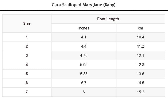 Baby Cara Scalloped Mary Jane- Gold
