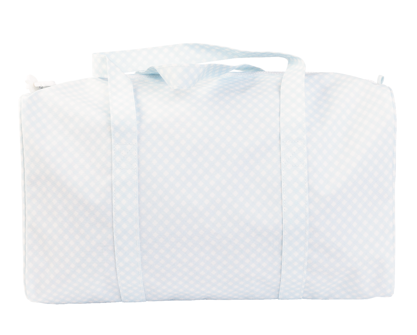 Apple Of My Isla Blue Gingham Duffle Bag
