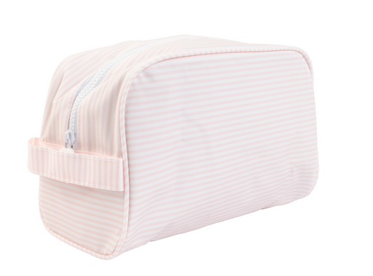 Apple Of My Isla The Dopp Kit- Pink Stripe
