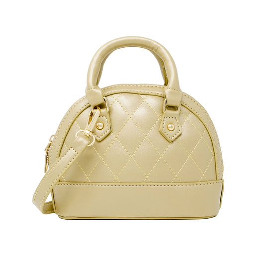 Zomi Gems Mini Quilted Moon Handbag - Gold