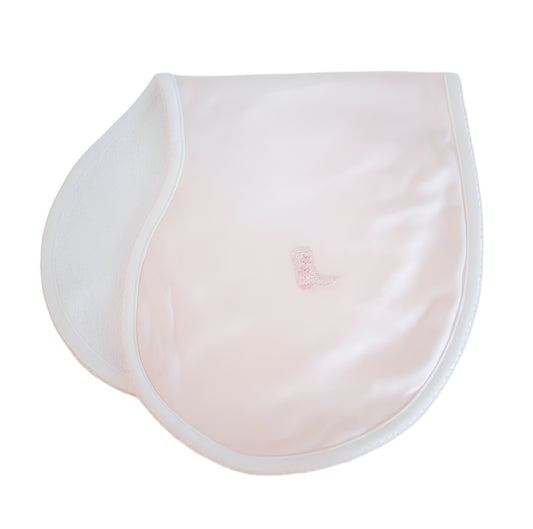 Baby Girl Cowgirl Boot Burp Cloth