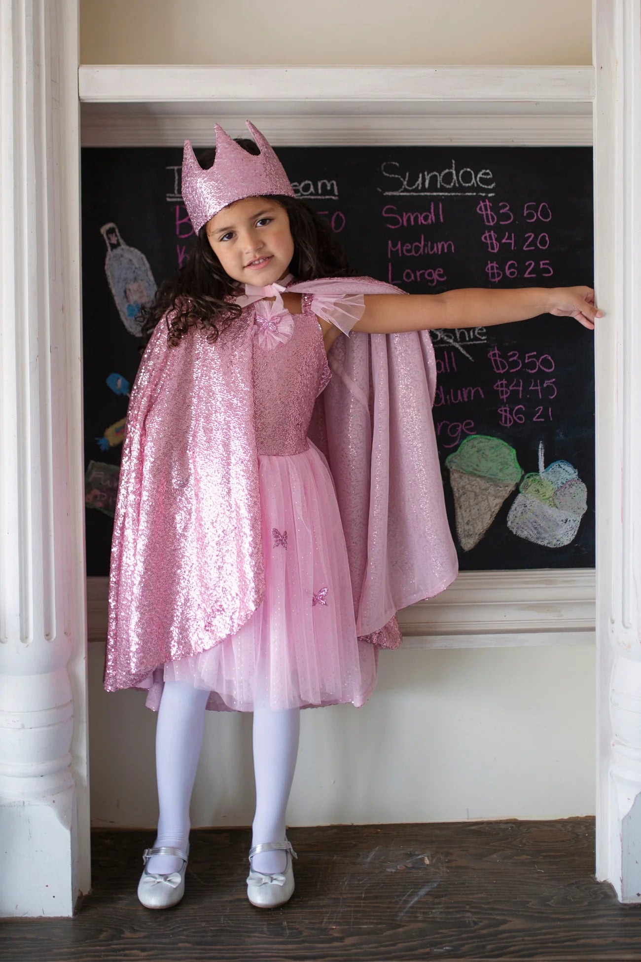 Great Pretenders Pink Sequins Butterfly Dress With Wings