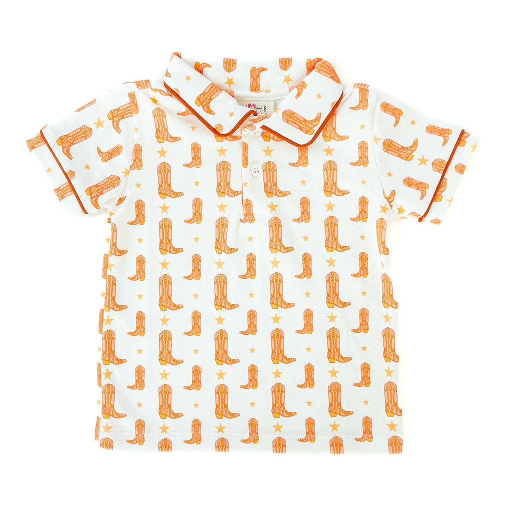 Ruth and Ralph Burnt Orange Boots Shep Polo